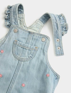 2 Piece Denim Embroidered Pinny Outfit (0-5 Yrs)