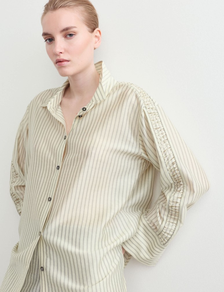 Tencel™ Rich Sheer Striped Shirt