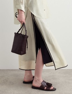 Tencel™ Rich Striped Midaxi Wrap Skirt