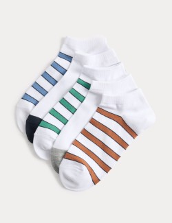 Krátké proužkované ponožky Trainer Liners™ s technologií Cool & Fresh™ a vysokým podílem bavlny, sada 5 párů