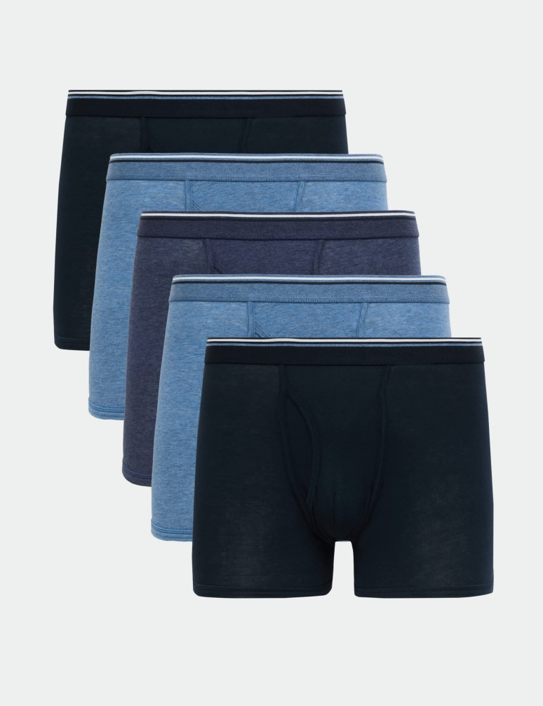 Strečové žíhané bavlněné trenky s technologií Cool & Fresh™, sada 5 ks