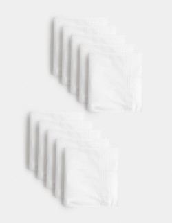 10 Pack Antibacterial Pure Cotton Handkerchiefs with Sanitized Finish®
