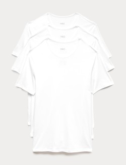 3pk Pure Cotton T-Shirt Vests