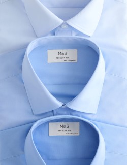 3pk Regular Cotton Blend Long Sleeve Shirts