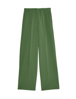 Woven Elasticated Waist Wide Leg Trousers