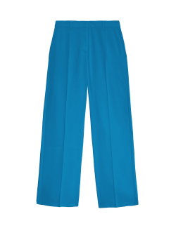 Crepe Tailored Straight Leg Trousers