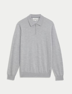 Pure Extra Fine Merino Wool Knitted Polo