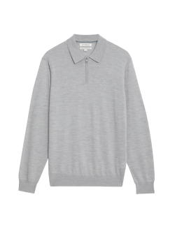 Pure Extra Fine Merino Wool Knitted Polo