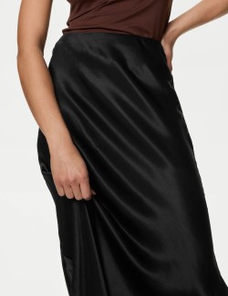 Satin Midaxi Slip Skirt