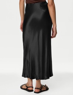 Satin Midaxi Slip Skirt