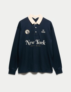 Pure Cotton Embroidered Rugby Shirt