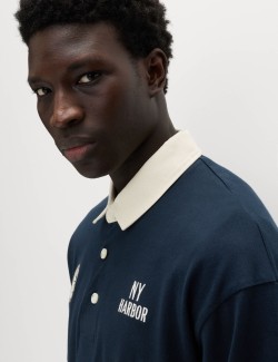 Pure Cotton Embroidered Rugby Shirt