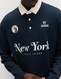 Pure Cotton Embroidered Rugby Shirt