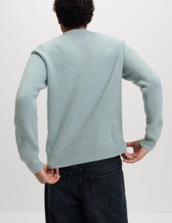 Supersoft Ribbed Crew Neck Jumper with Wool