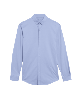 Slim Fit Jersey Cotton Performance Shirt