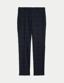 Slim Fit Prince of Wales Check Suit Trousers