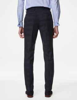 Slim Fit Prince of Wales Check Suit Trousers