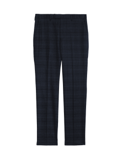 Slim Fit Prince of Wales Check Suit Trousers