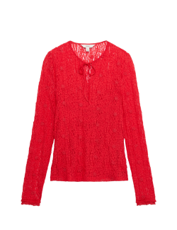Lace Tie Neck Top