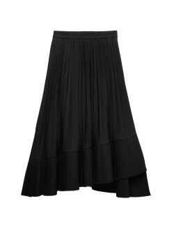 Plisovaná asymetrická midi sukně