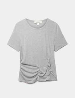 Jersey Regular Fit Ruched T-Shirt