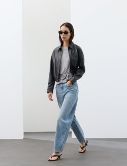 Jersey Regular Fit Ruched T-Shirt
