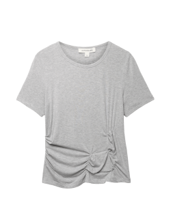 Jersey Regular Fit Ruched T-Shirt