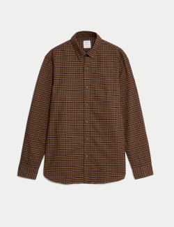 Easy Iron Pure Cotton Check Oxford Shirt