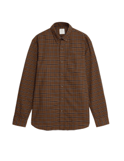 Easy Iron Pure Cotton Check Oxford Shirt