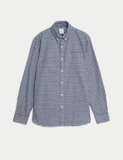 Easy Iron Pure Cotton Check Oxford Shirt