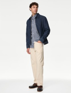 Easy Iron Pure Cotton Check Oxford Shirt