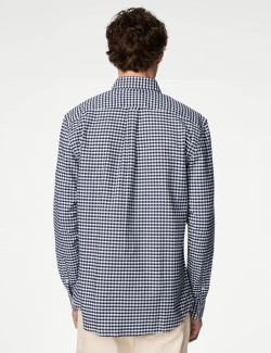 Easy Iron Pure Cotton Check Oxford Shirt