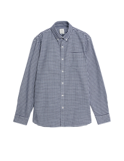 Easy Iron Pure Cotton Check Oxford Shirt