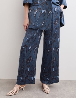Printed Straight Leg Trousers