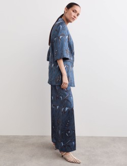 Printed Straight Leg Trousers