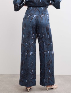 Printed Straight Leg Trousers