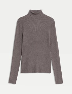 Ribbed Roll Neck Jumper