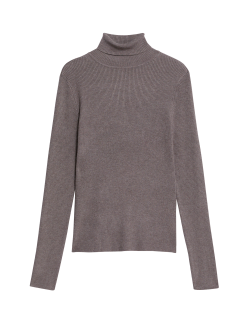 Ribbed Roll Neck Jumper