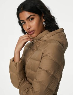 Feather & Down Padded Puffer Coat