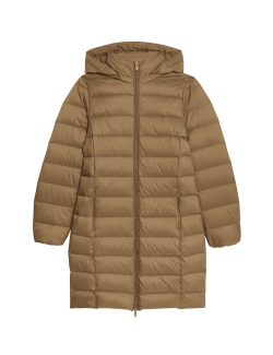 Feather & Down Padded Puffer Coat