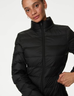 Feather & Down Padded Puffer Coat