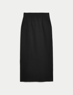 Jersey Split Back Maxi Pencil Skirt