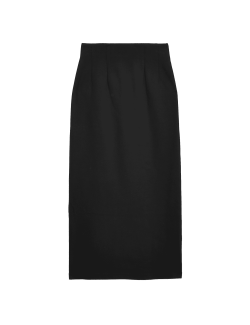 Jersey Split Back Maxi Pencil Skirt