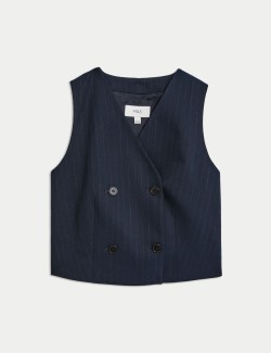 Tailored Pinstripe Double Breasted Waistcoat