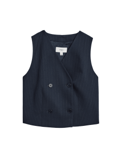 Tailored Pinstripe Double Breasted Waistcoat