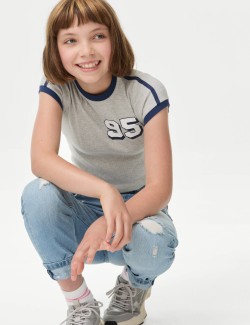 Cotton Rich Sporty T-Shirt (6-16 Yrs)