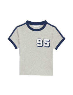 Cotton Rich Sporty T-Shirt (6-16 Yrs)