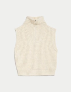 Knitted Half Zip Vest (6-16 Yrs)