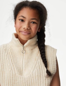 Knitted Half Zip Vest (6-16 Yrs)