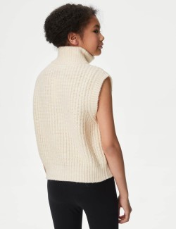 Knitted Half Zip Vest (6-16 Yrs)